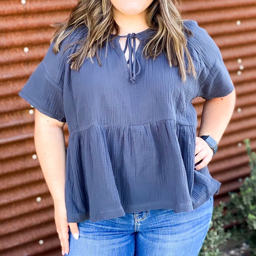Relaxed Peplum Blouse